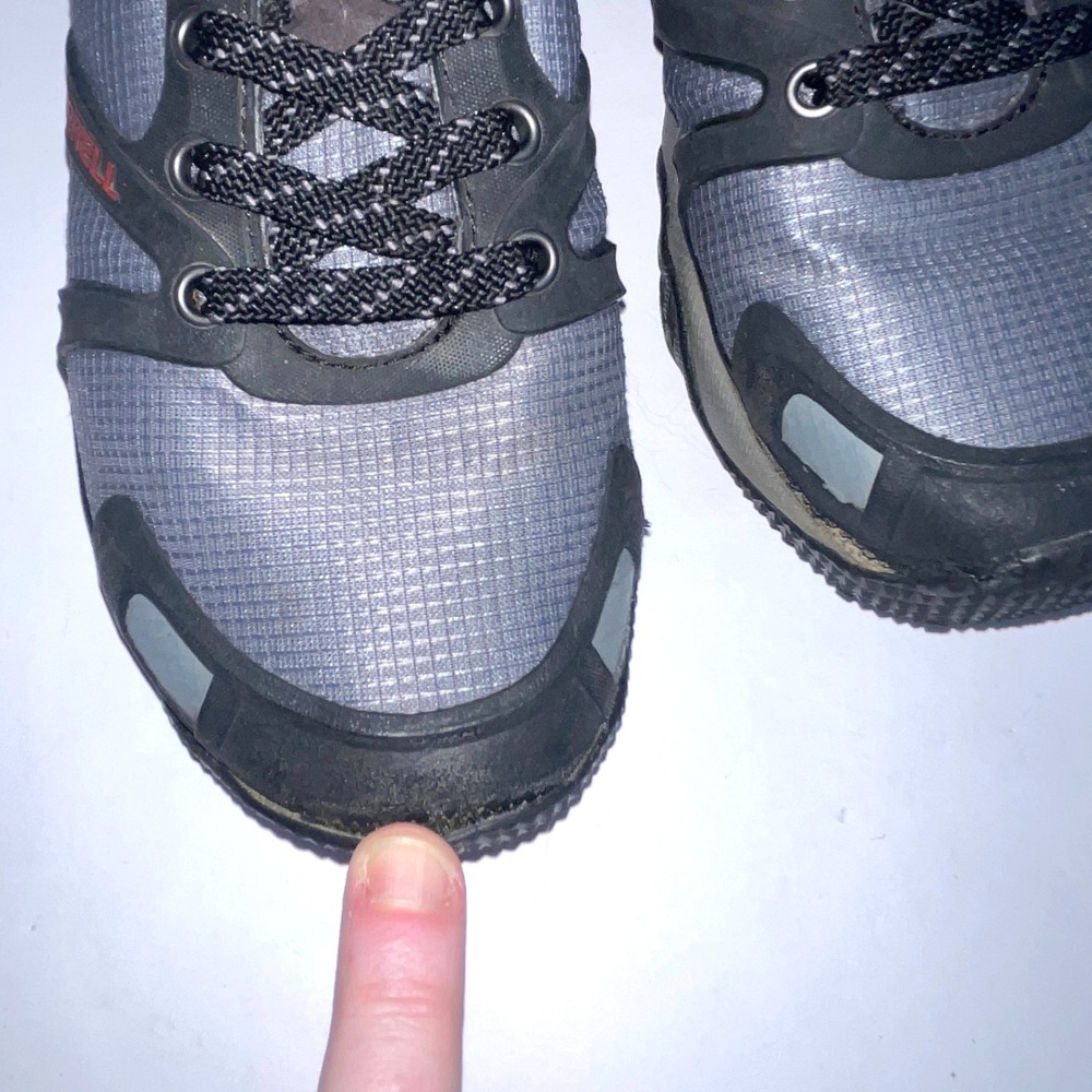Merrell Castle‎ Rock Gray Red Hiking Shoe Men's 7 - Picture 3 of 8